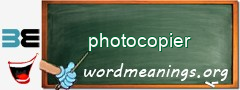 WordMeaning blackboard for photocopier